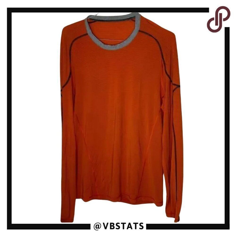 Lululemon LS‎ Burnt Orange Athleisure Top in Size XL Tall